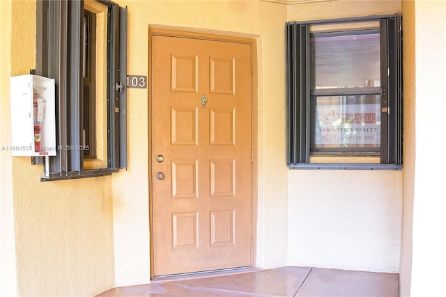 view of doorway to property