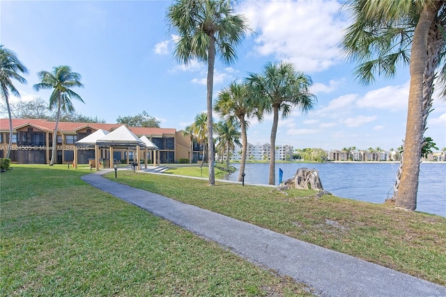 exterior space with a gazebo