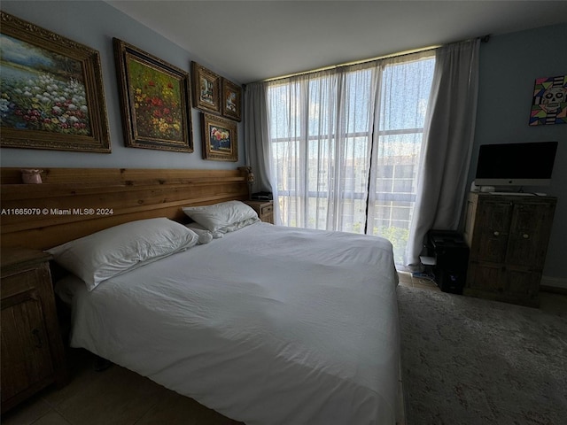 view of tiled bedroom