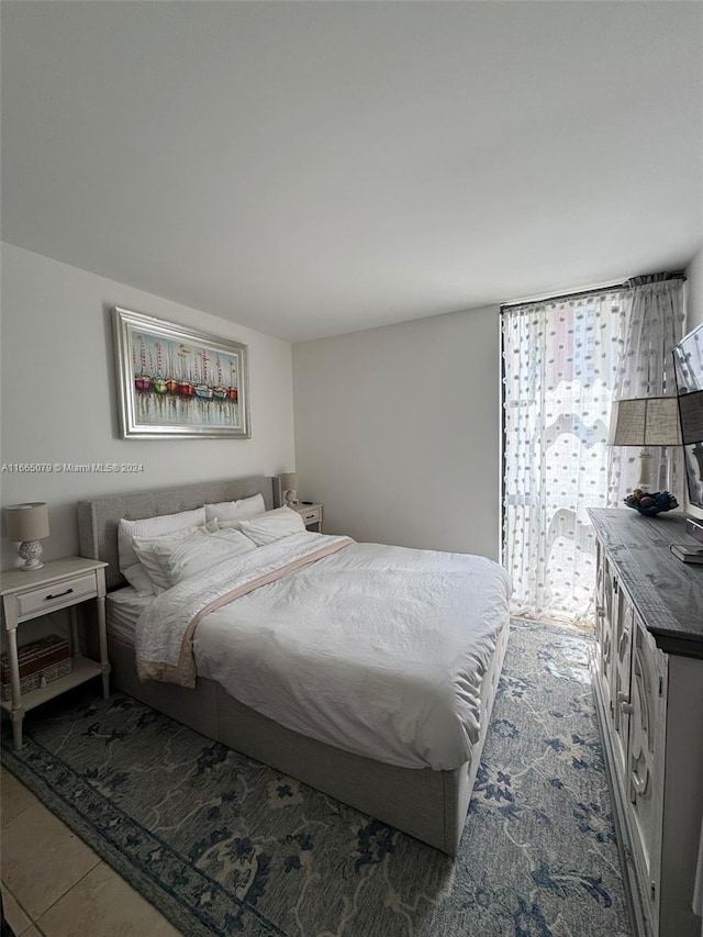 view of tiled bedroom