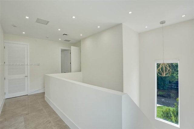4593 Meadow Green Trl, Lake Worth, FL 33463 - hallway featuring recessed lighting, baseboards, and an upstairs landing