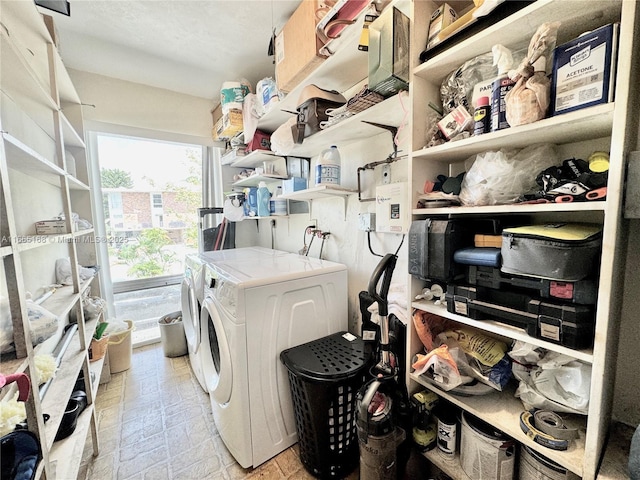 laundry area featuring independent washer and dryer