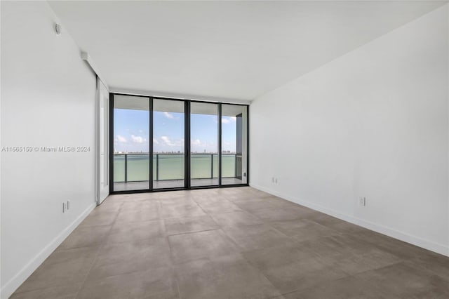 empty room with expansive windows