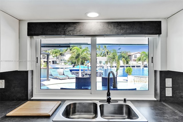 kitchen with sink and plenty of natural light