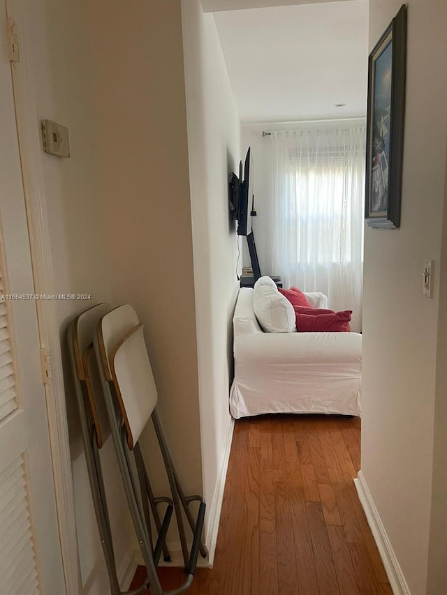 bedroom featuring hardwood / wood-style floors