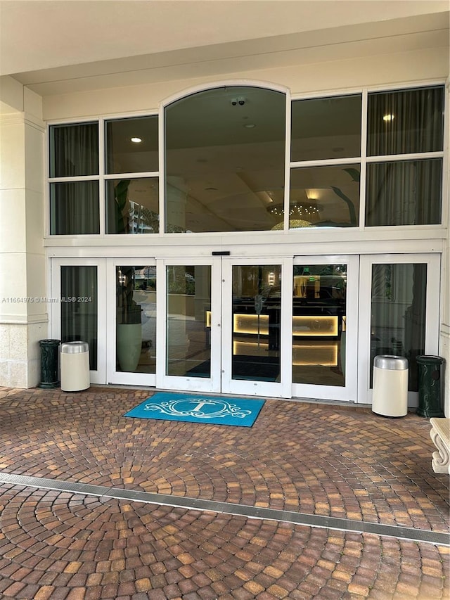 entrance to property with french doors