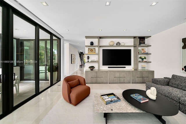 5327 N Bay Rd, Miami Beach, FL 33140 - living area featuring floor to ceiling windows
