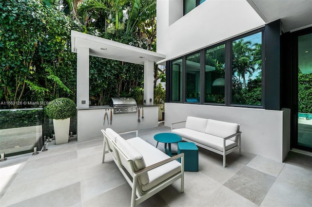 5327 N Bay Rd, Miami Beach, FL 33140 - view of patio / terrace with an outdoor living space