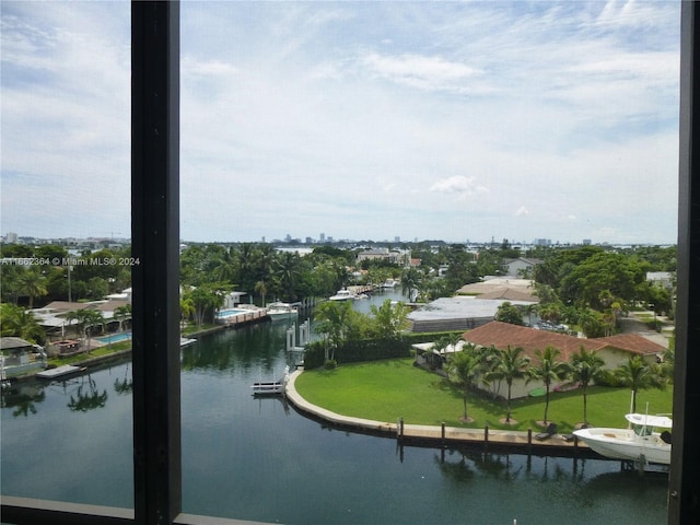 view of water feature