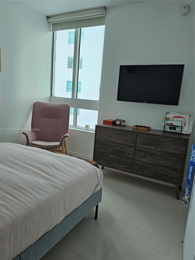 view of tiled bedroom