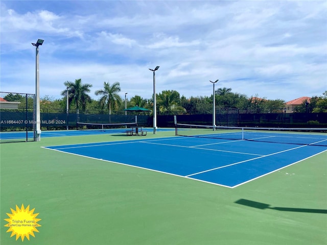 view of tennis court