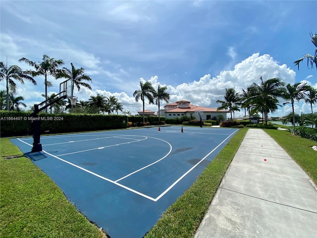 view of basketball court