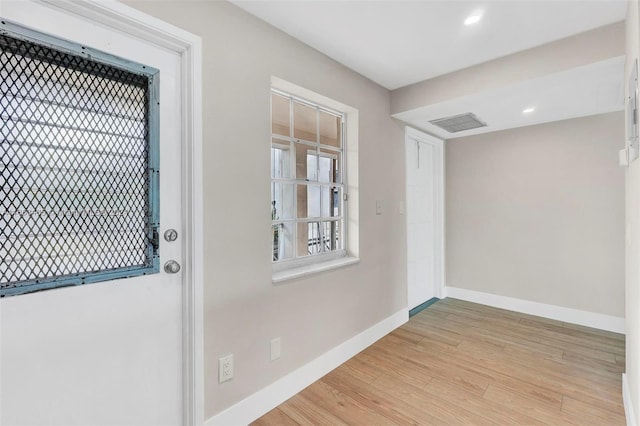 interior space featuring light hardwood / wood-style flooring