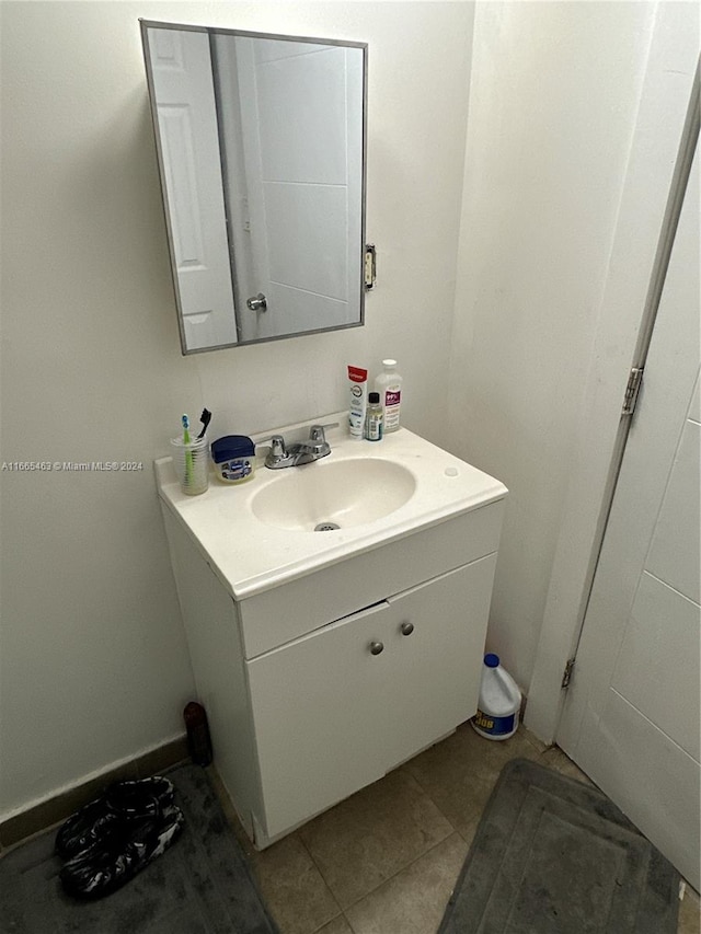 bathroom featuring vanity and tile patterned floors