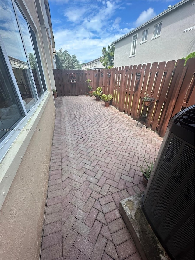 view of patio / terrace with central AC