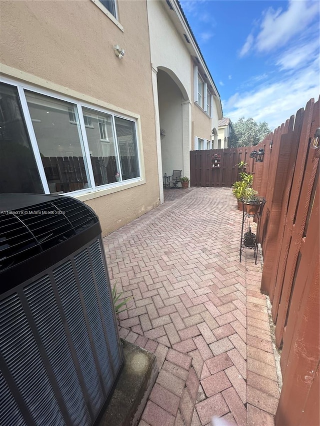 view of patio / terrace featuring central AC unit