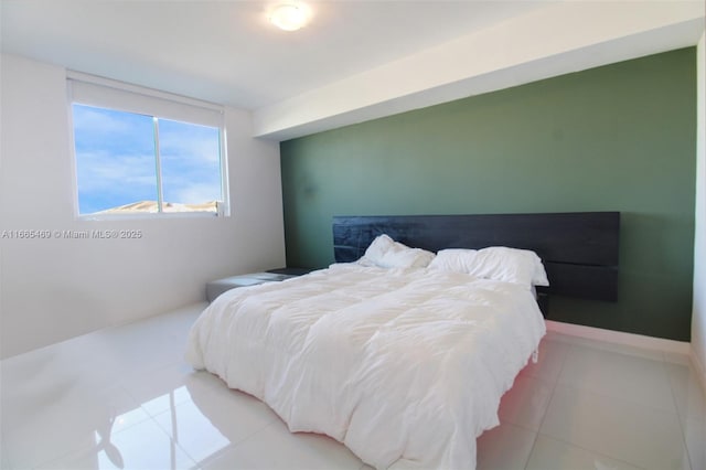 view of tiled bedroom