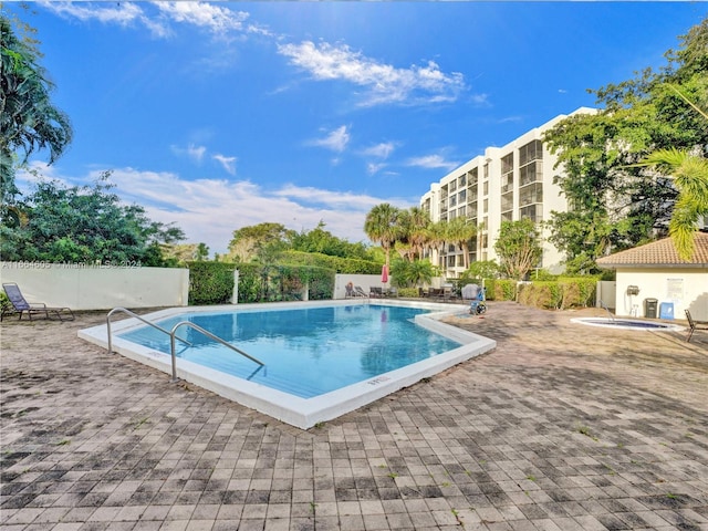 view of pool with a patio