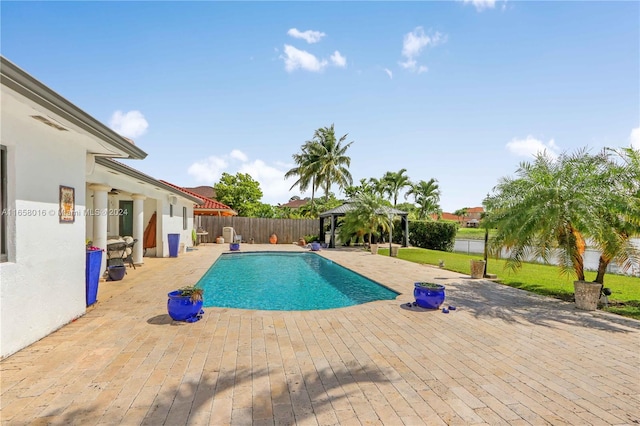 view of pool featuring a patio area