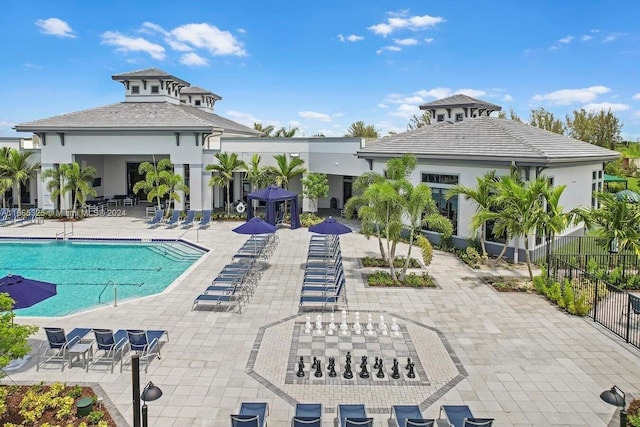 view of pool with a patio