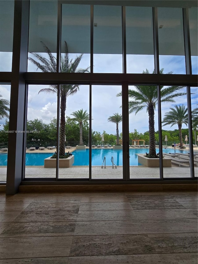 doorway to outside with plenty of natural light