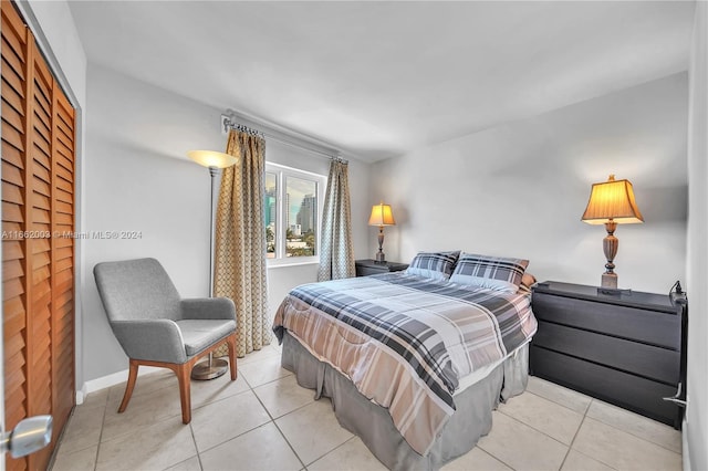 view of tiled bedroom