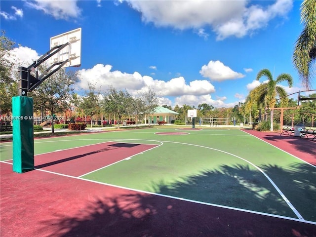 view of basketball court