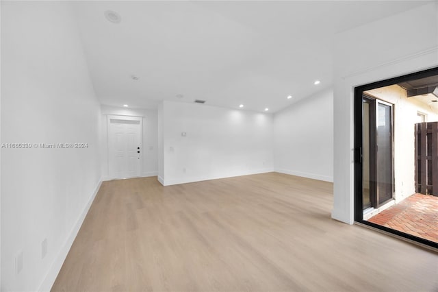 empty room featuring light hardwood / wood-style flooring