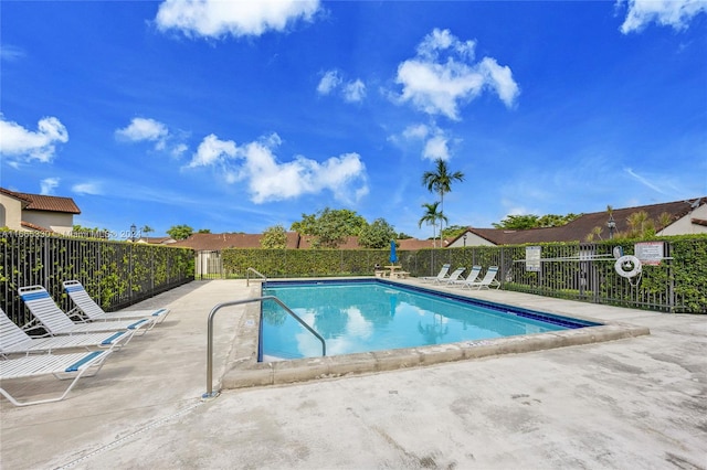 view of pool with a patio