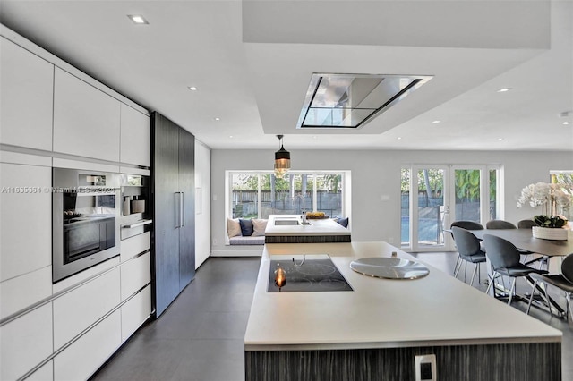 dining space featuring sink