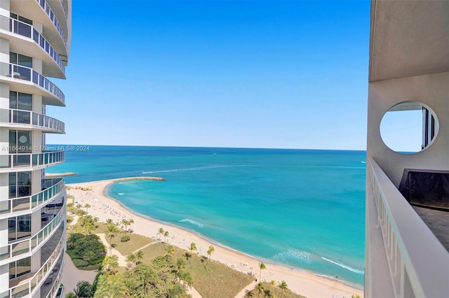 water view with a beach view