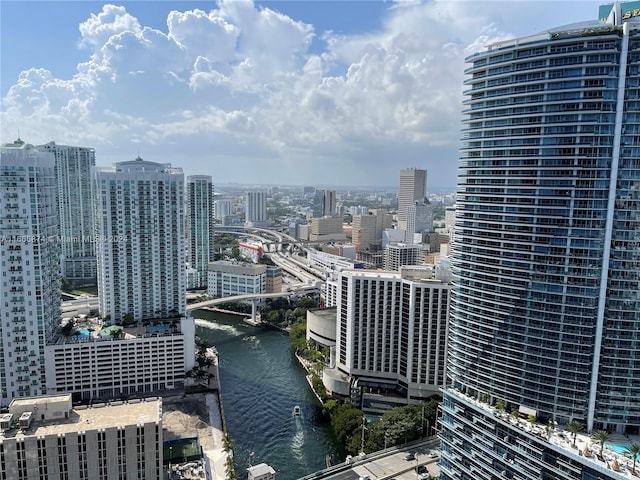 city view with a water view