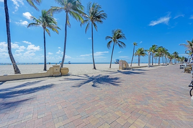 view of property's community with a water view