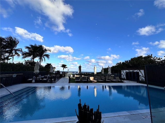 view of pool with a patio