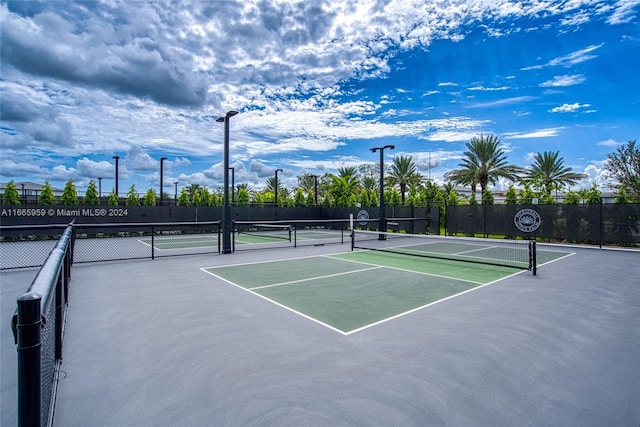 view of sport court