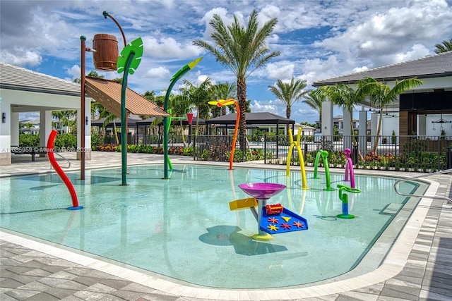 8095 Crystal Downs Ave, Boca Raton, FL 33434 - view of playground featuring a water play area, a gazebo, and a community pool