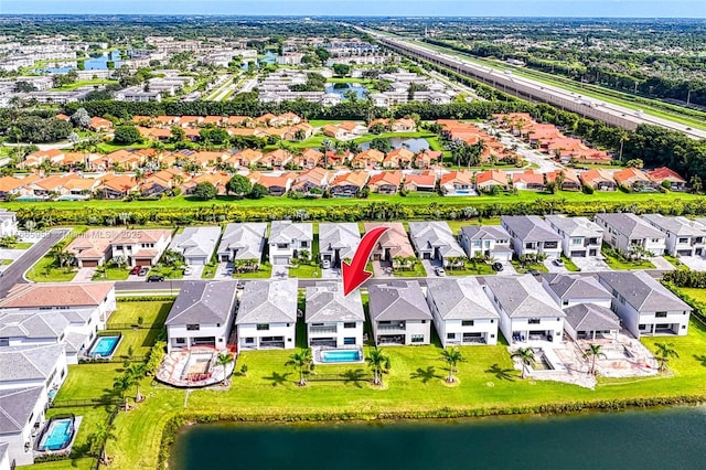 8095 Crystal Downs Ave, Boca Raton, FL 33434 - aerial view of residential area featuring a nearby body of water