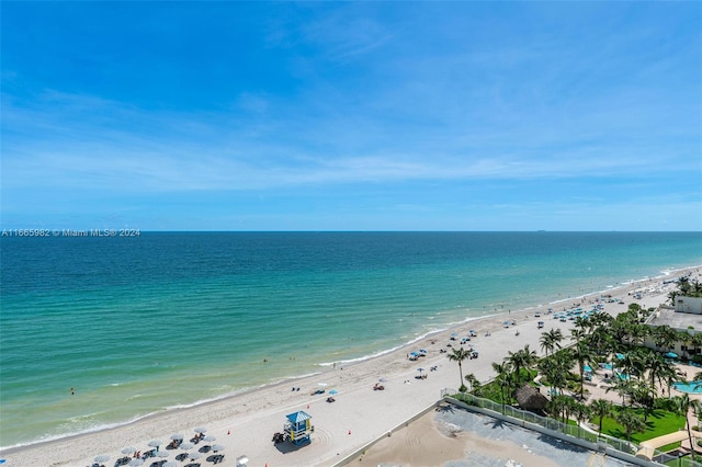 property view of water with a view of the beach