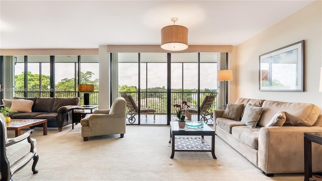 view of carpeted living room