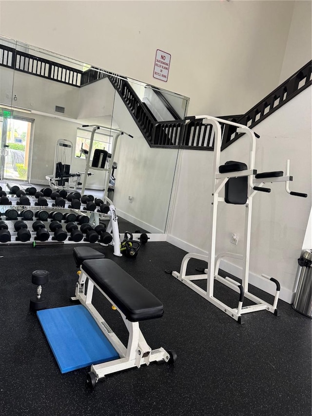 view of exercise room