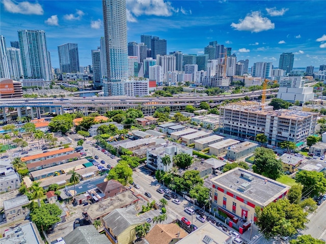 drone / aerial view featuring a view of city