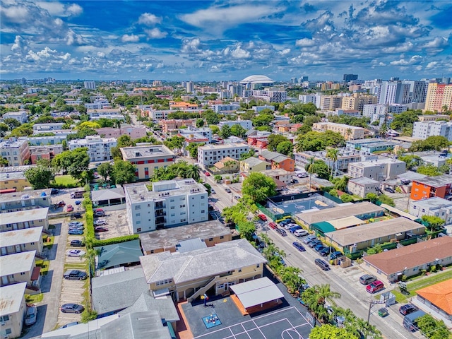 bird's eye view featuring a view of city