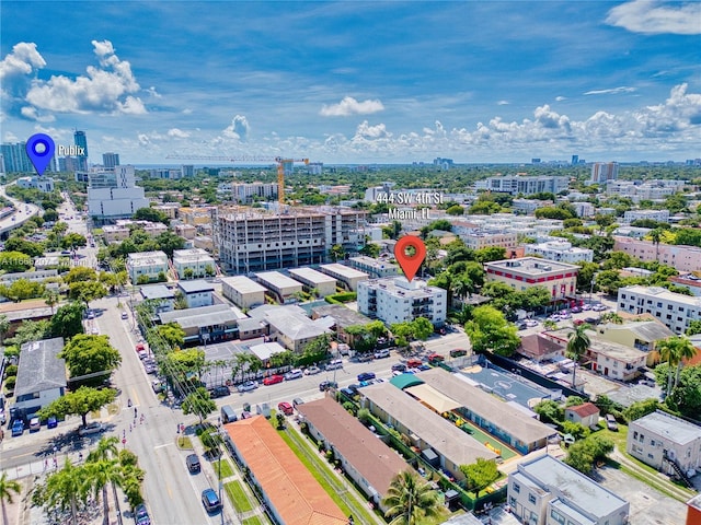 bird's eye view with a view of city
