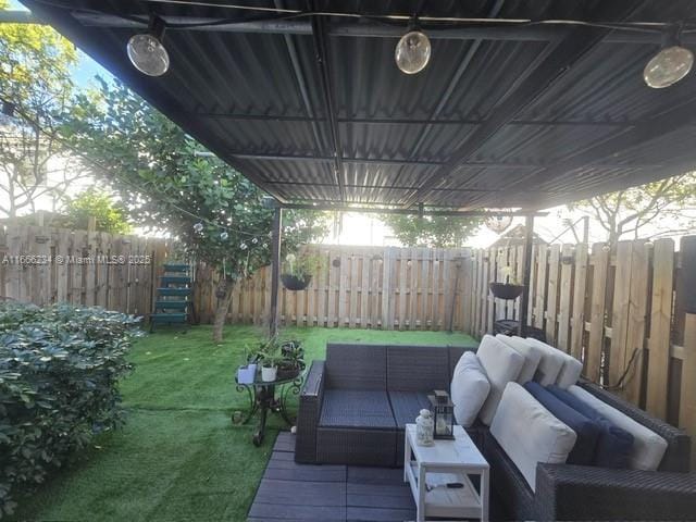 view of patio / terrace with an outdoor living space