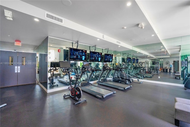 view of workout area