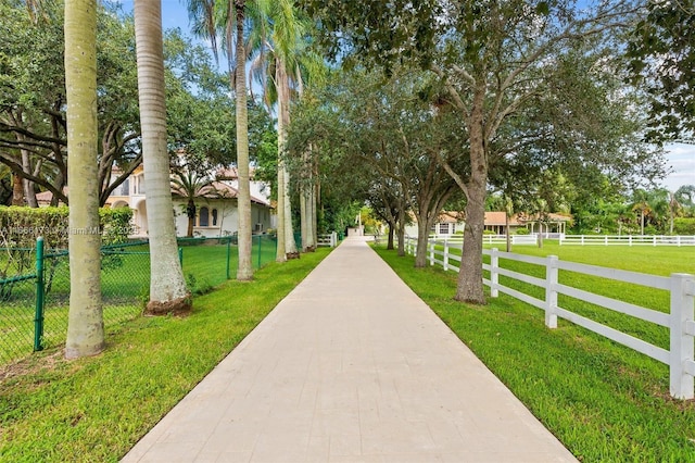 view of community with a yard