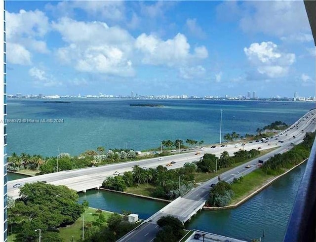 view of water feature