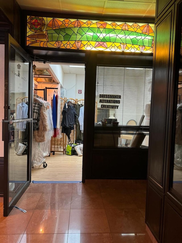 view of tiled foyer