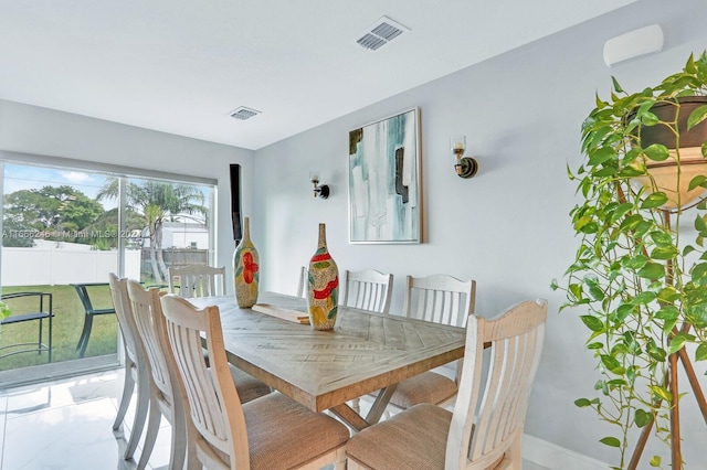 view of dining space