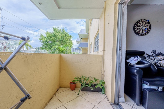 view of patio with a balcony